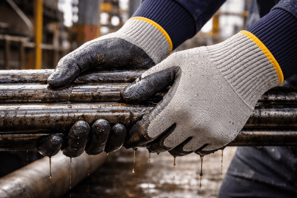 guantes resistentes al corte con nitrilo arenoso UAE comprimido